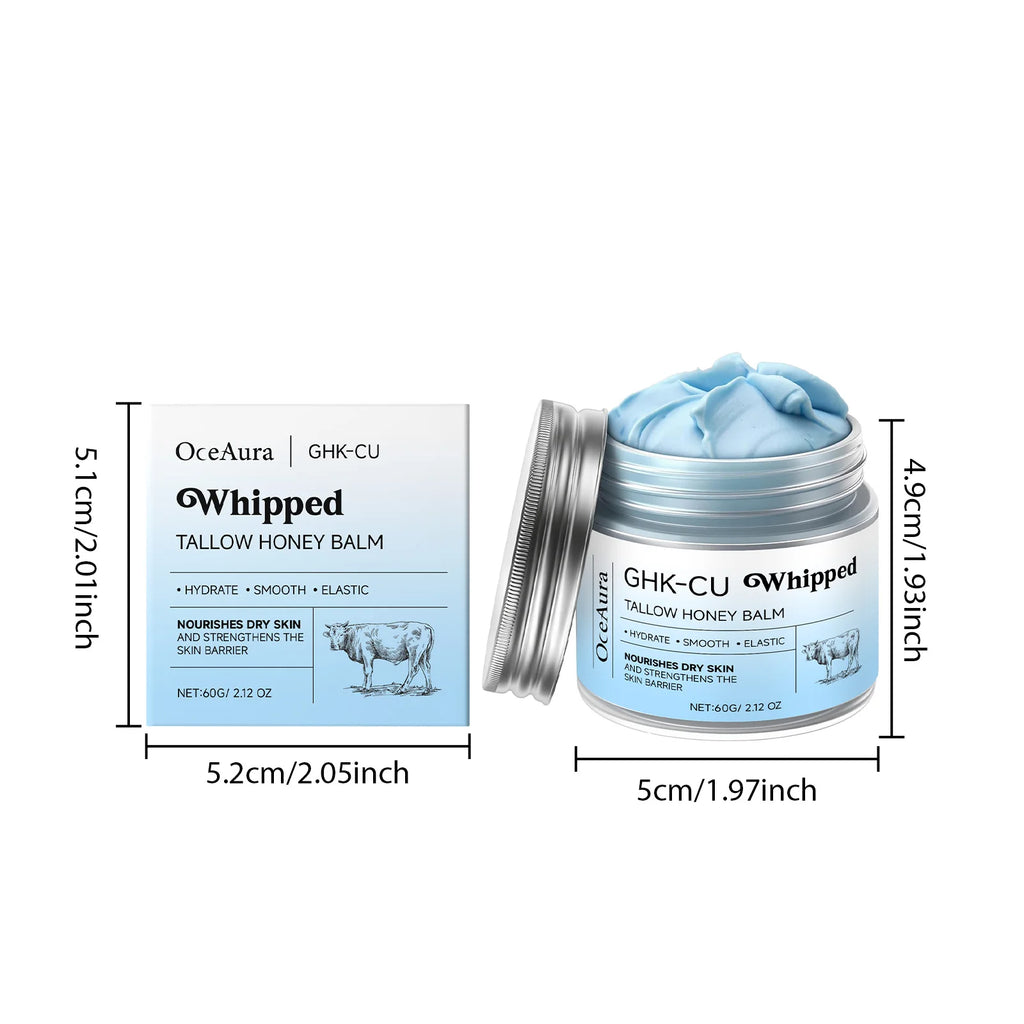 Beef Tallow & Honey Face and Body Skin Care Moisturizer for Mature, Dry & Sensitive Skin